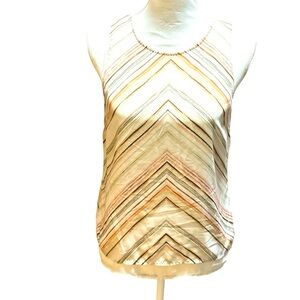 H&M Striped 2 Layered Sheer Sleeveless Tank